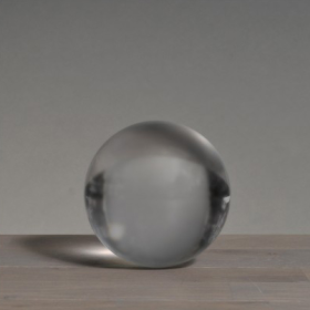 Crystal ball on its square base