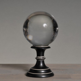 Crystal ball on its square base