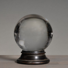 Crystal ball on its square base