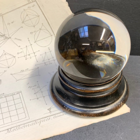 Crystal ball on its square base