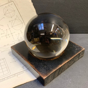 Crystal ball on its square base