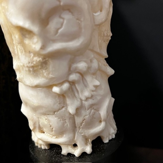 Memento Mori - Totem with Skulls - antlers carving