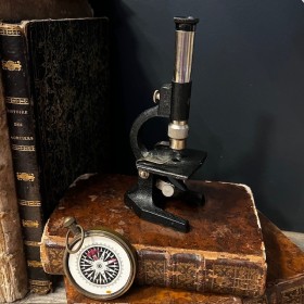 Vintage study microscope -...