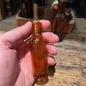 Antique brown glass bottle...