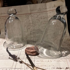 Antique glass bell -...