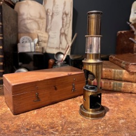 Antique drum microscope in...